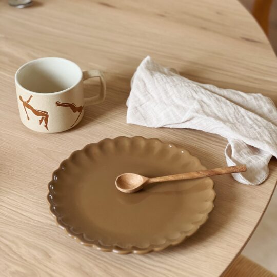 Assiette à dessert fleur – Image 3
