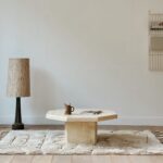 Table basse en travertin vintage
