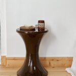 Tabouret tam tam en métal marron