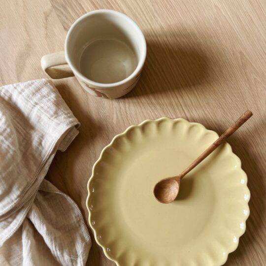 Assiette à dessert fleur – Image 2