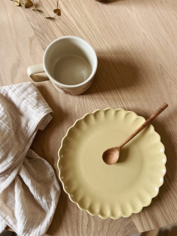 Assiette à dessert fleur