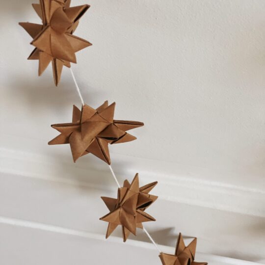 Guirlande de noel en papier origami