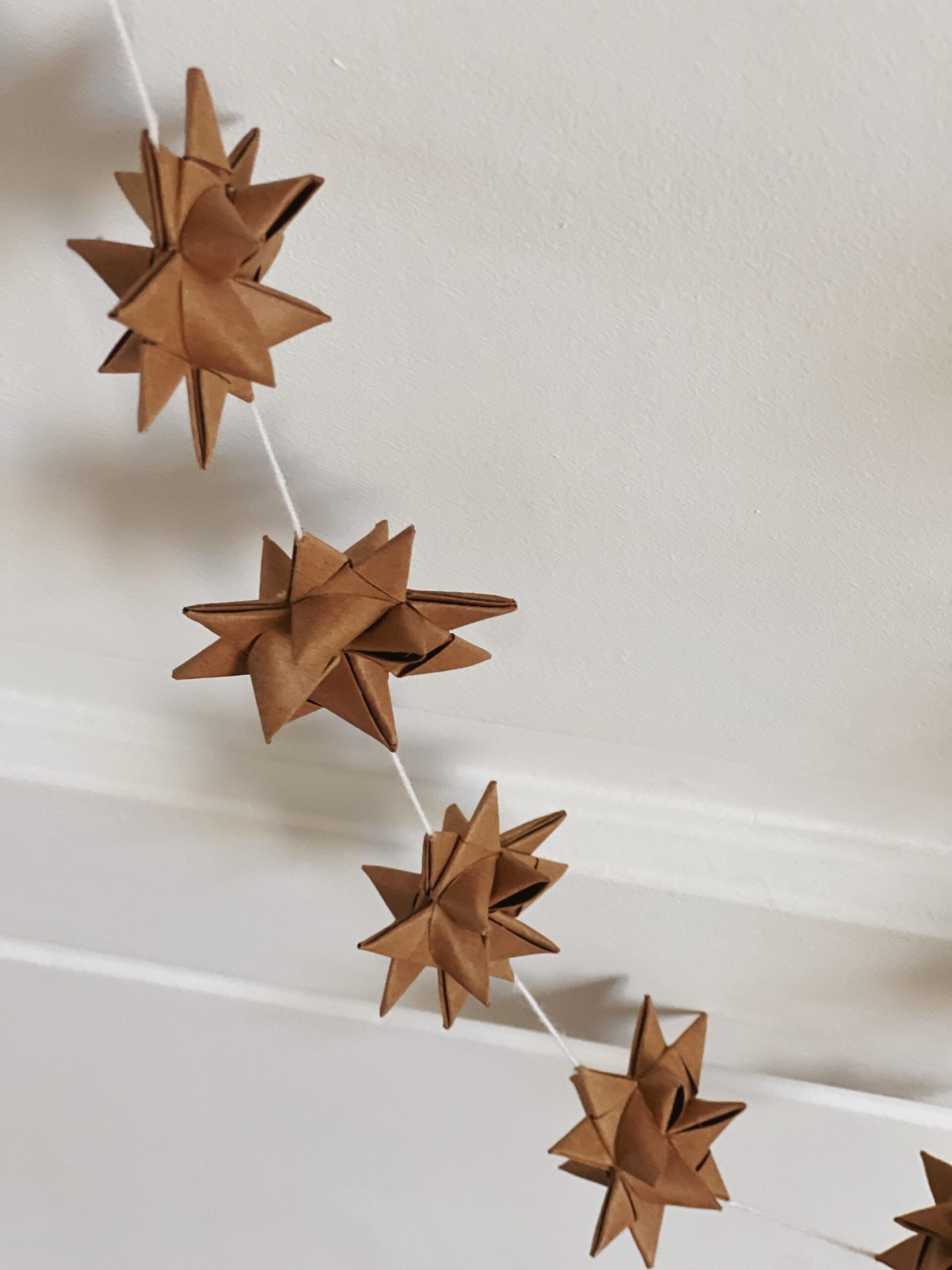 Guirlande de noel en papier origami