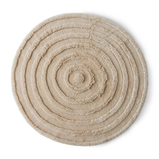 tapis rond beige