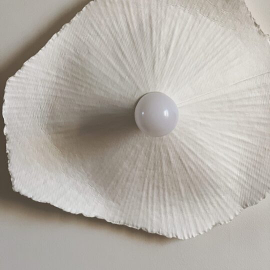 Applique fleur en papier gaufré