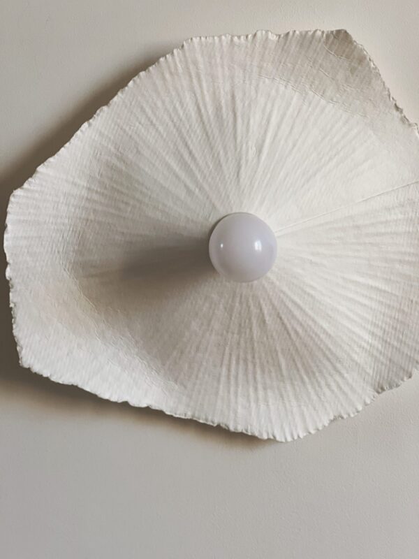 Applique fleur en papier gaufré