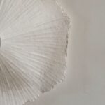 Applique murale en papier gaufré blanc