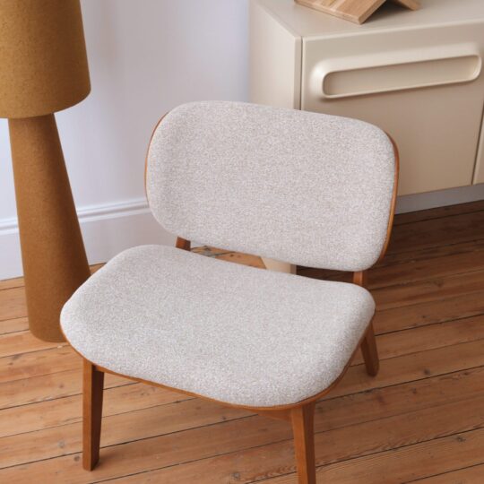 Fauteuil tissu beige