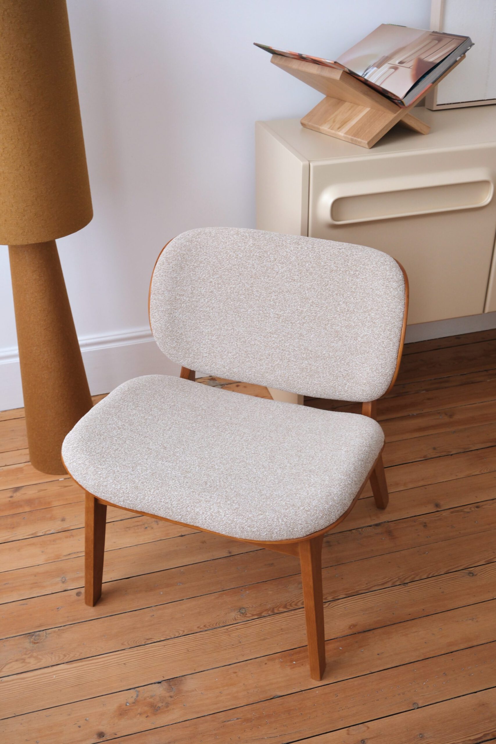 Fauteuil tissu beige