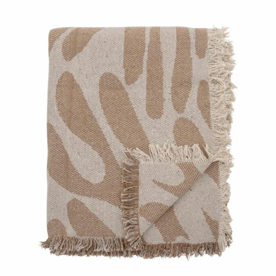 Plaid en coton beige