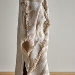 Plaid en coton recyclé beige
