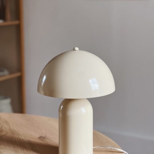 Lampe à poser en métal écru