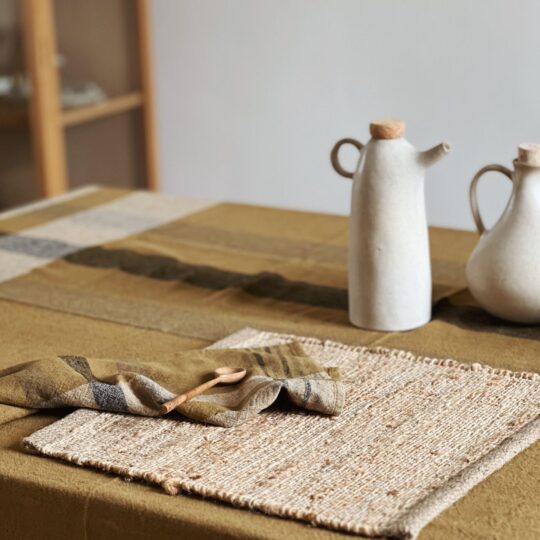 Serviette de table lin rayé