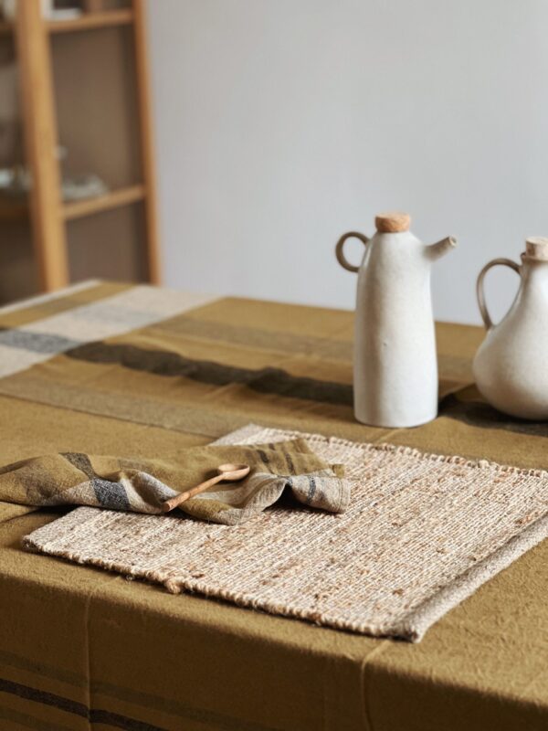 Serviette de table lin rayé