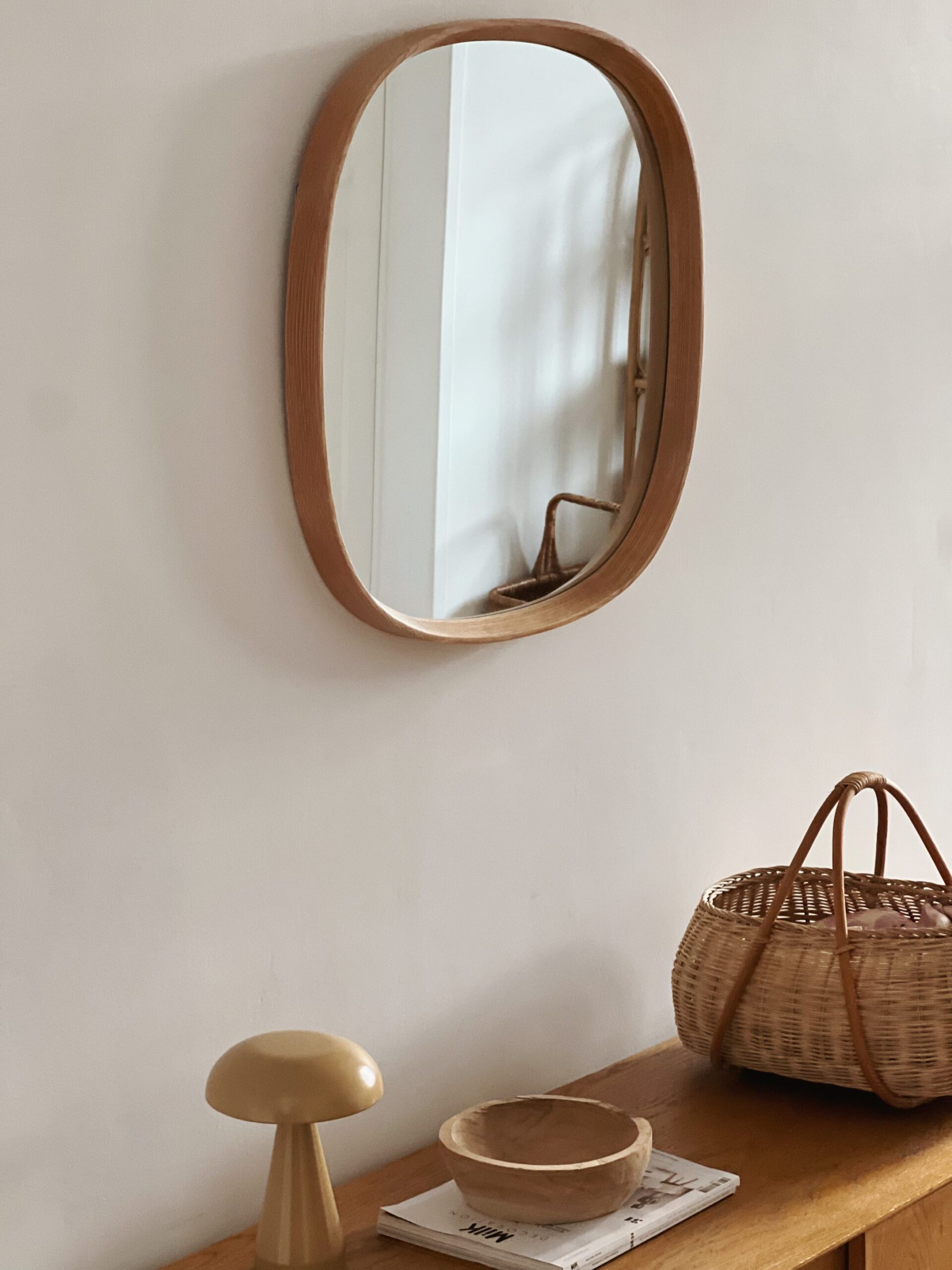 Miroir en bois chêne
