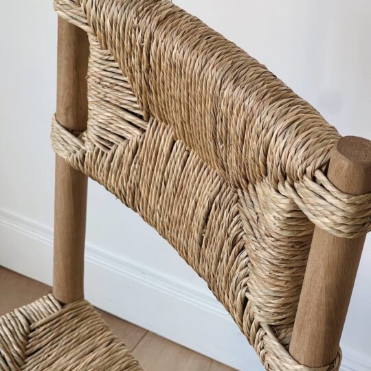 chaise en bois rotin