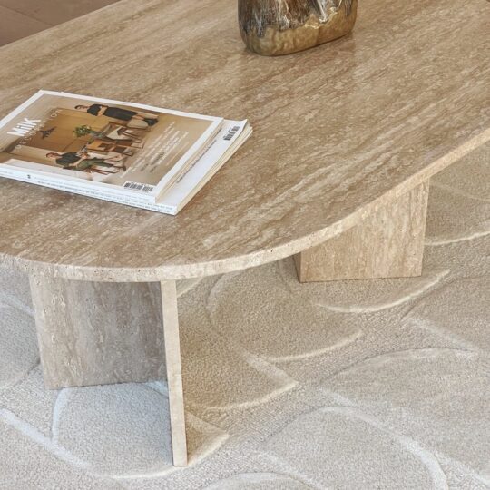 table travertin basse