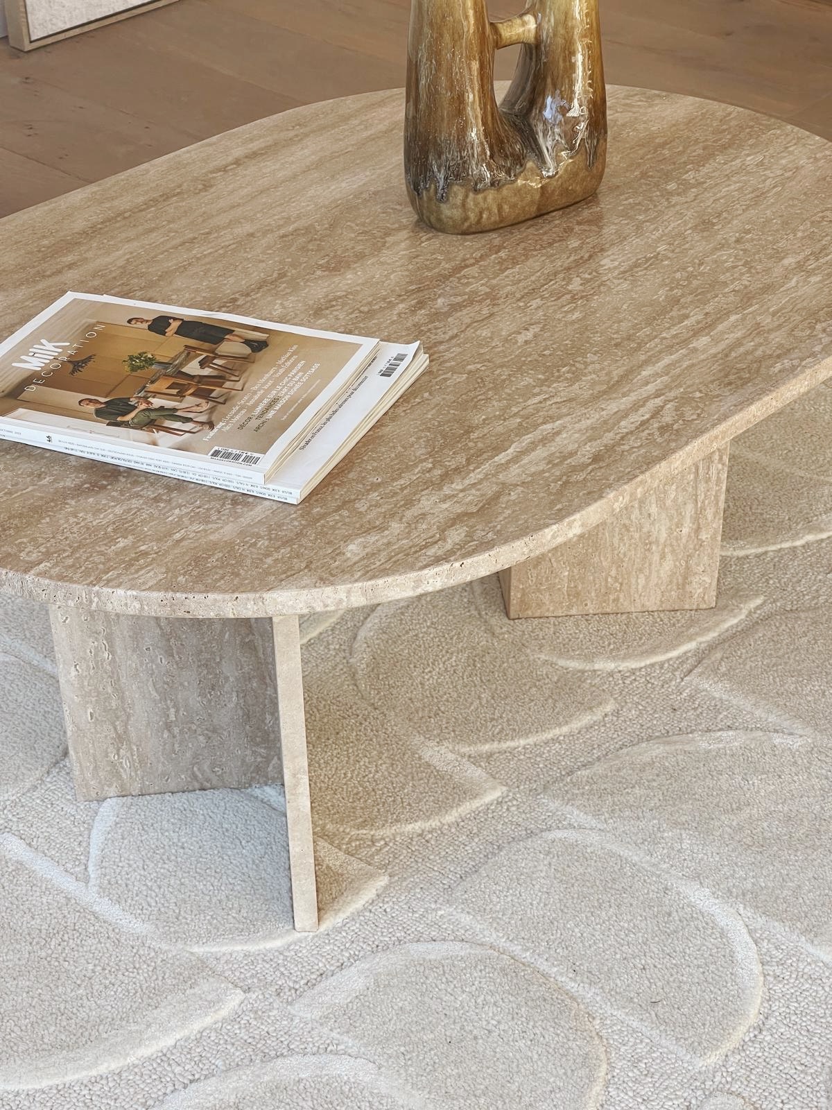 table travertin basse