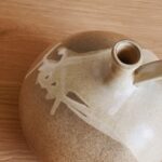 vase céramique beige