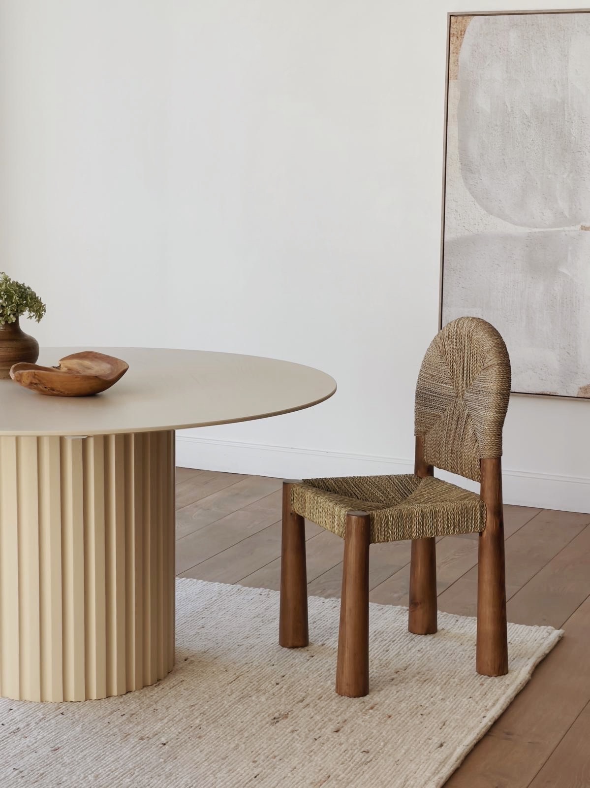 chaise en bois et doum