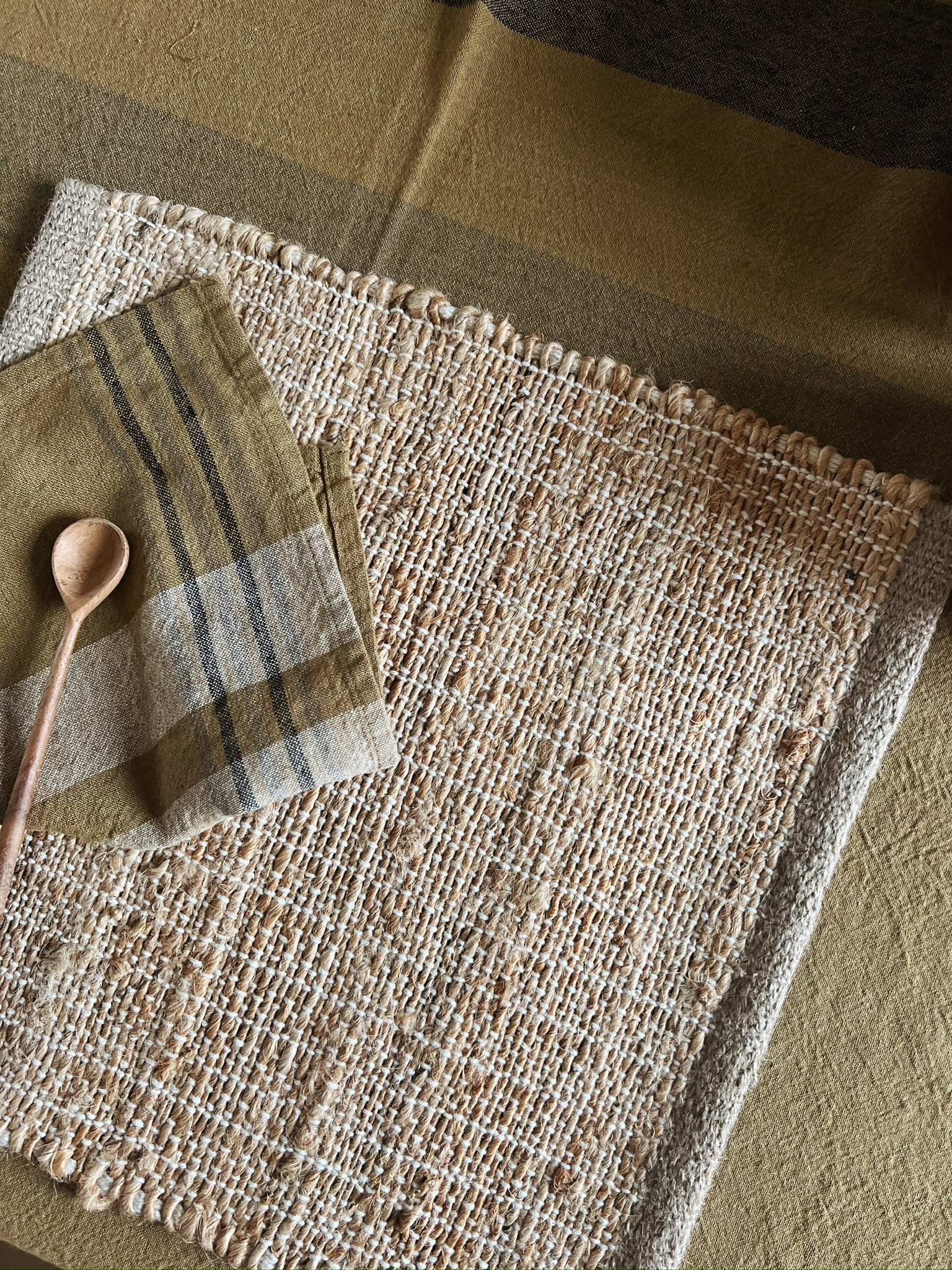 set de table en toile de jute