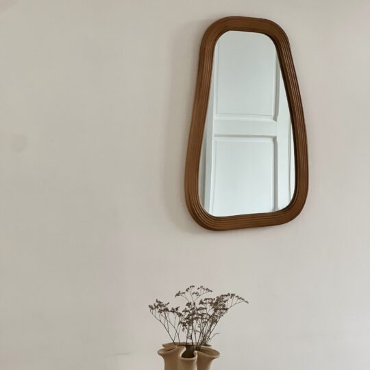 Miroir en rotin