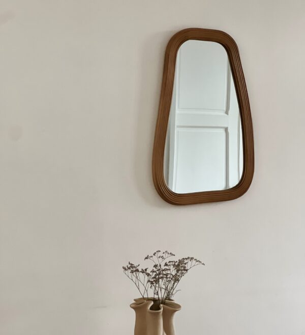 Miroir en rotin