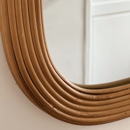Miroir en rotin naturel