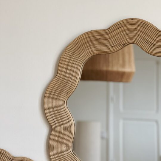 Miroir en rotin