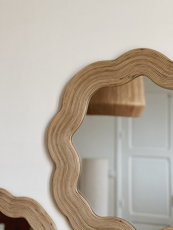 Miroir en rotin