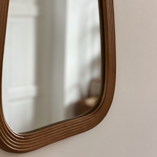 Miroir en rotin