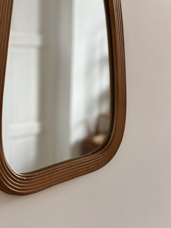 Miroir en rotin