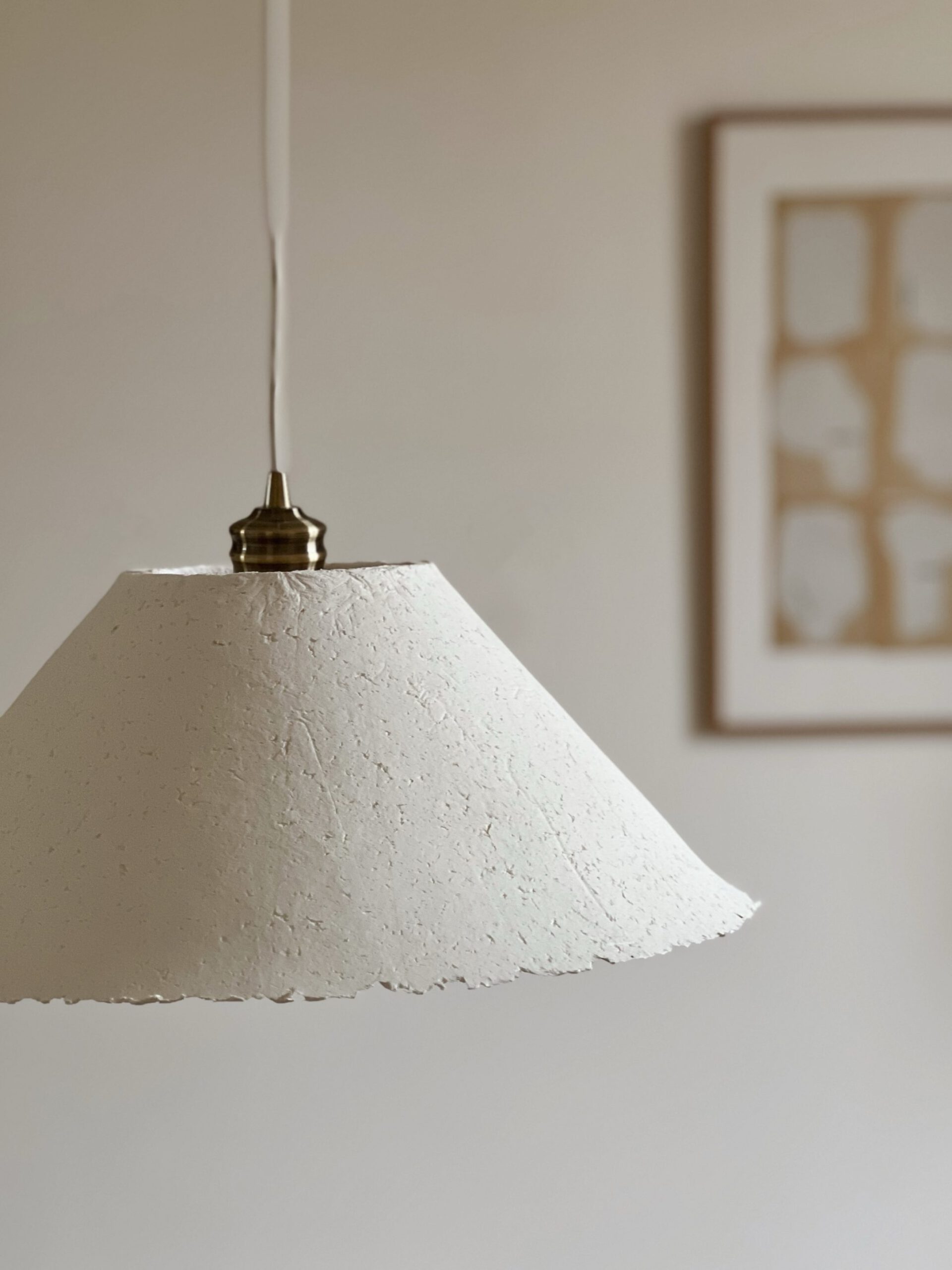 Suspension luminaire papier maché
