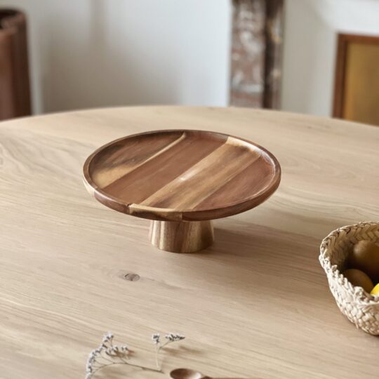 Plat à cakes en bois