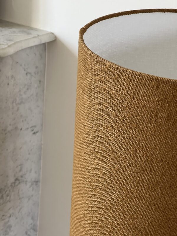 Lampe de sol tissu bouclette