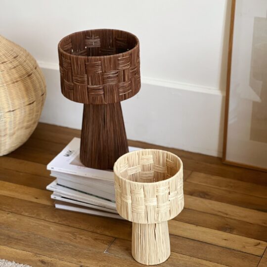 lampe de chevet raphia