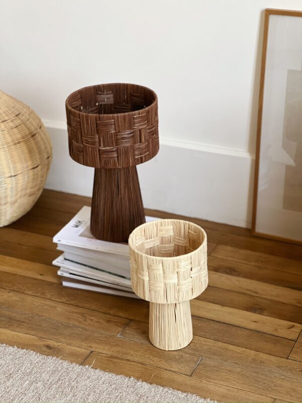 lampe de chevet raphia