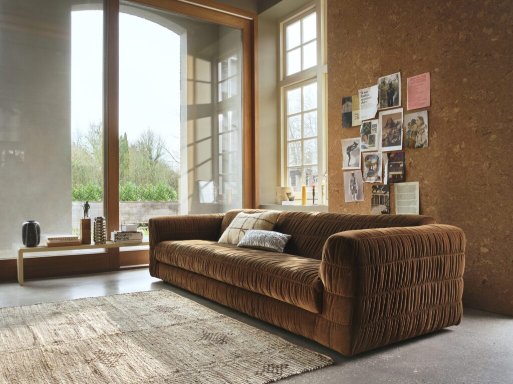 Canapé 4 places velours