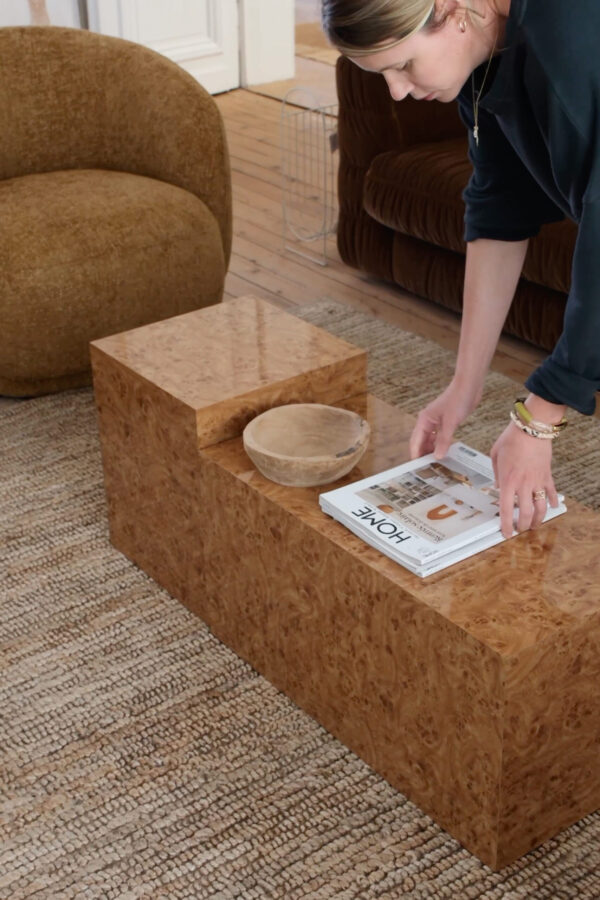 Table basse loupe orme