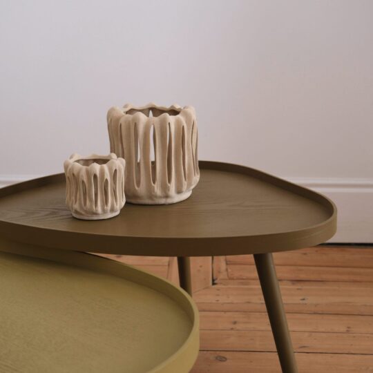 table basse bois organique