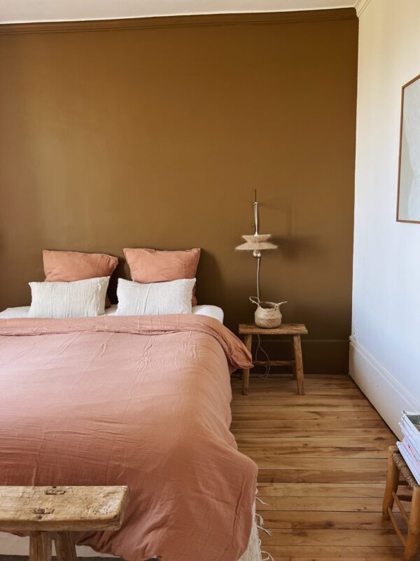 housse de couette gaze de coton rose