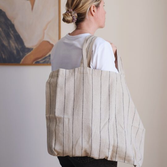 grand Sac cabas rayé