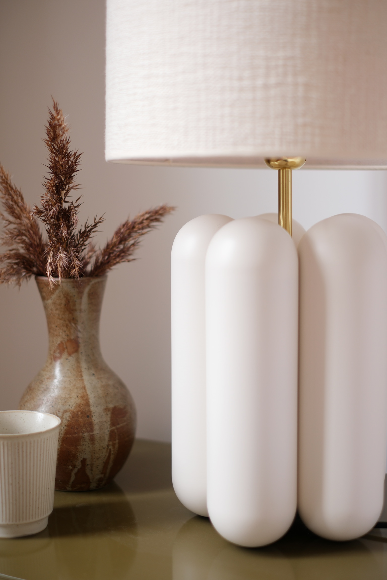 lampe à poser bois clair