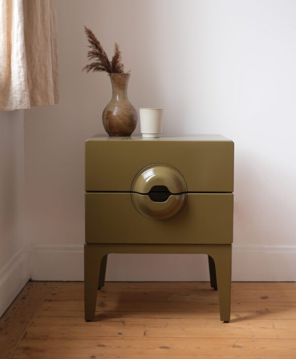 Table de chevet vert