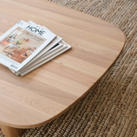 table basse en chêne clair