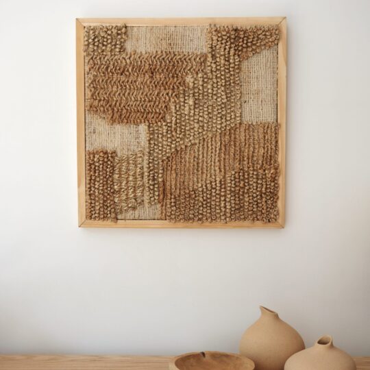 Décoration murale en jute