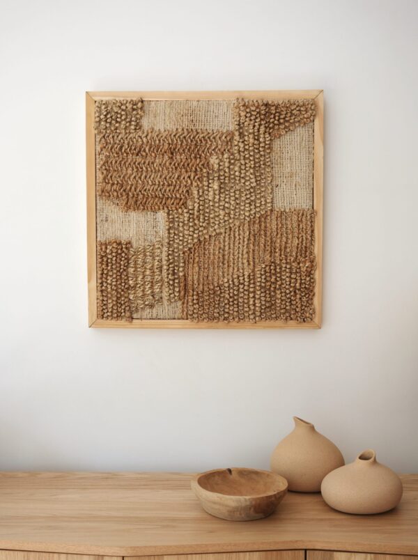 Décoration murale en jute