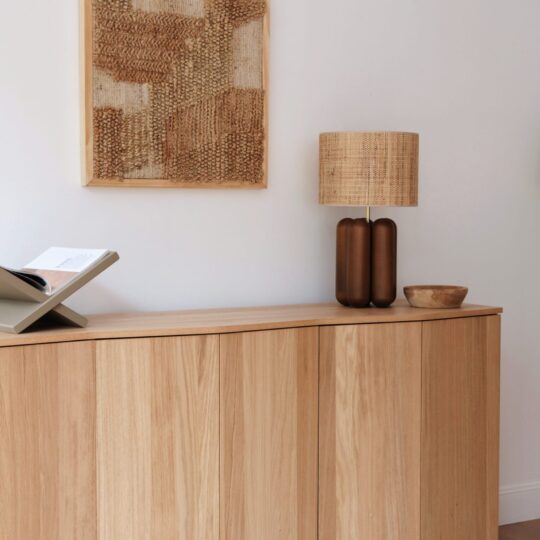 Décoration murale en jute et bois