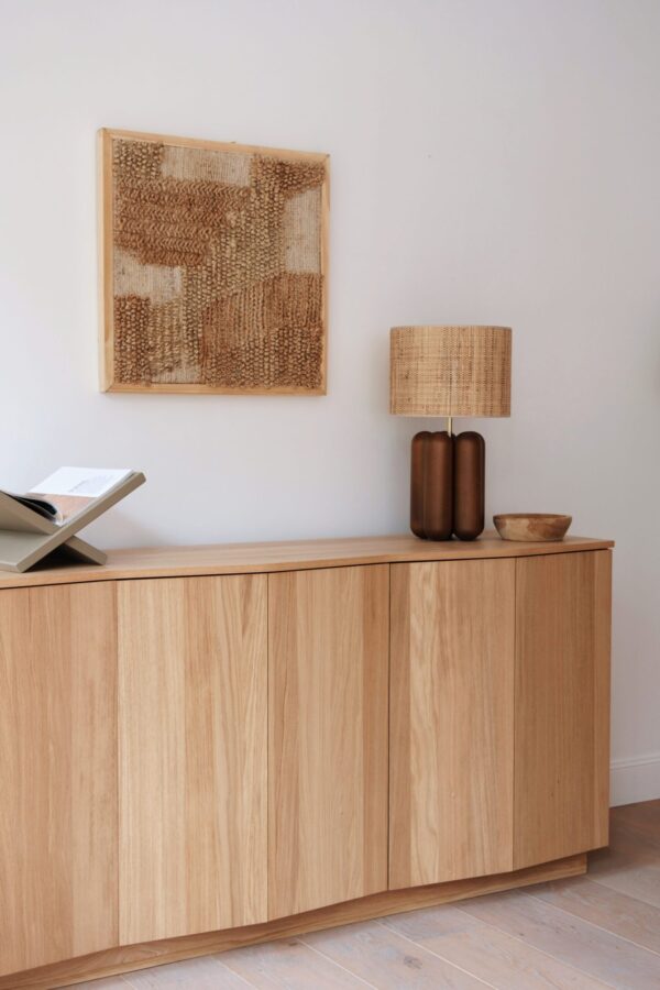 Décoration murale en jute et bois