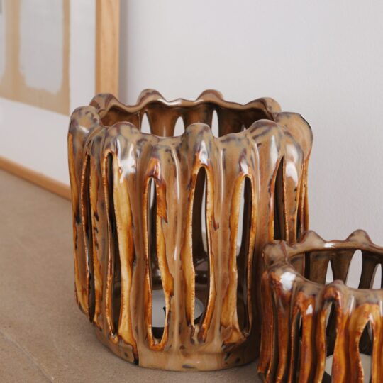 Bougeoir marron